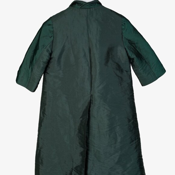 Marni Deep Green Metal Fibre Retro Swing Coat - Picture 2 of 11